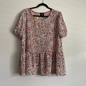 Colorful floral blouse